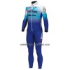 Set Fietsshirt Lange Mouw + Lange Koersbroek 2022 BikeExchange Jayco Wit Blauw